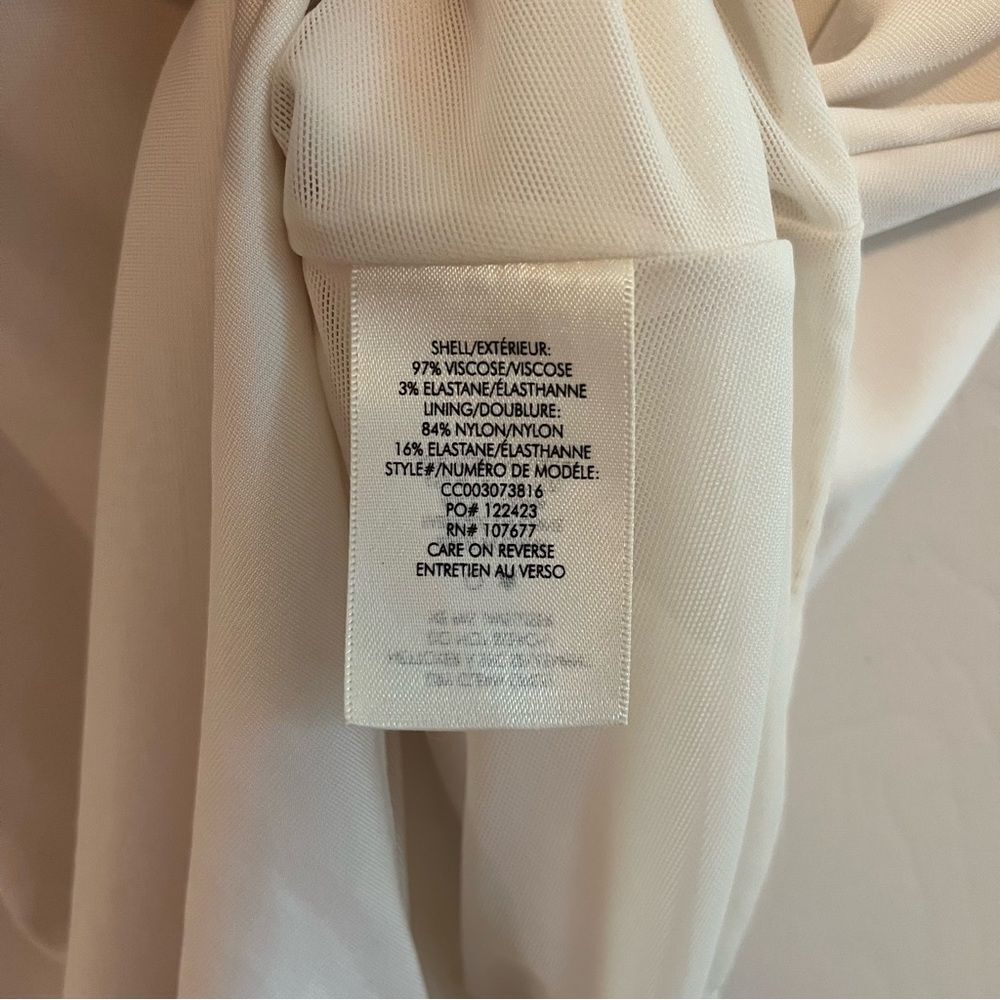 NWOT Alice + Olivia White Cowl Neck Bodysuit – Chic Minimalist Staple - Picture 6 of 6